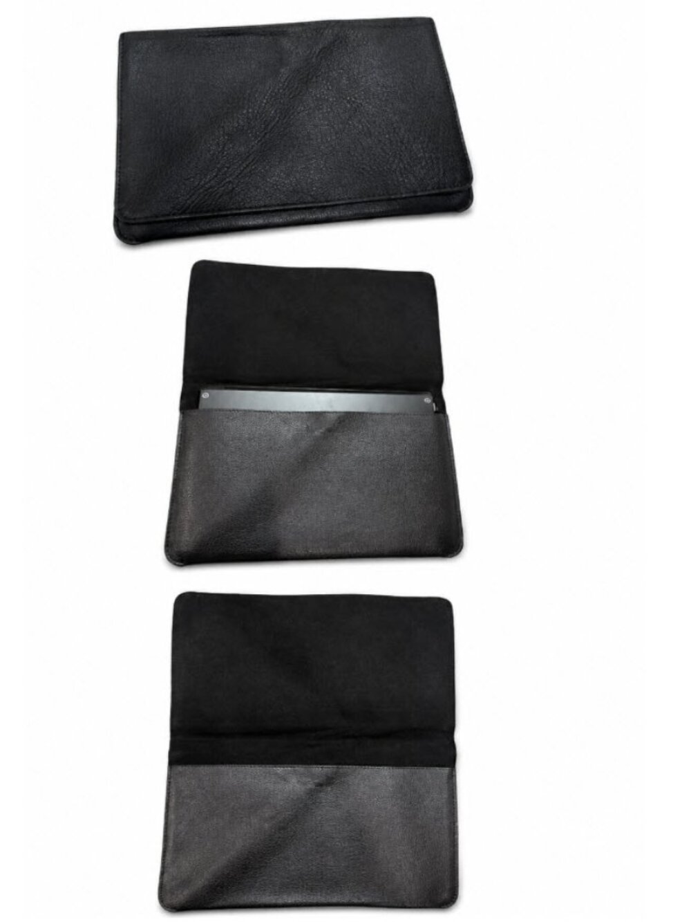 Samsung Black Pebbled Leather Laptop Sleeve Envelope Case Tablet Portfolio